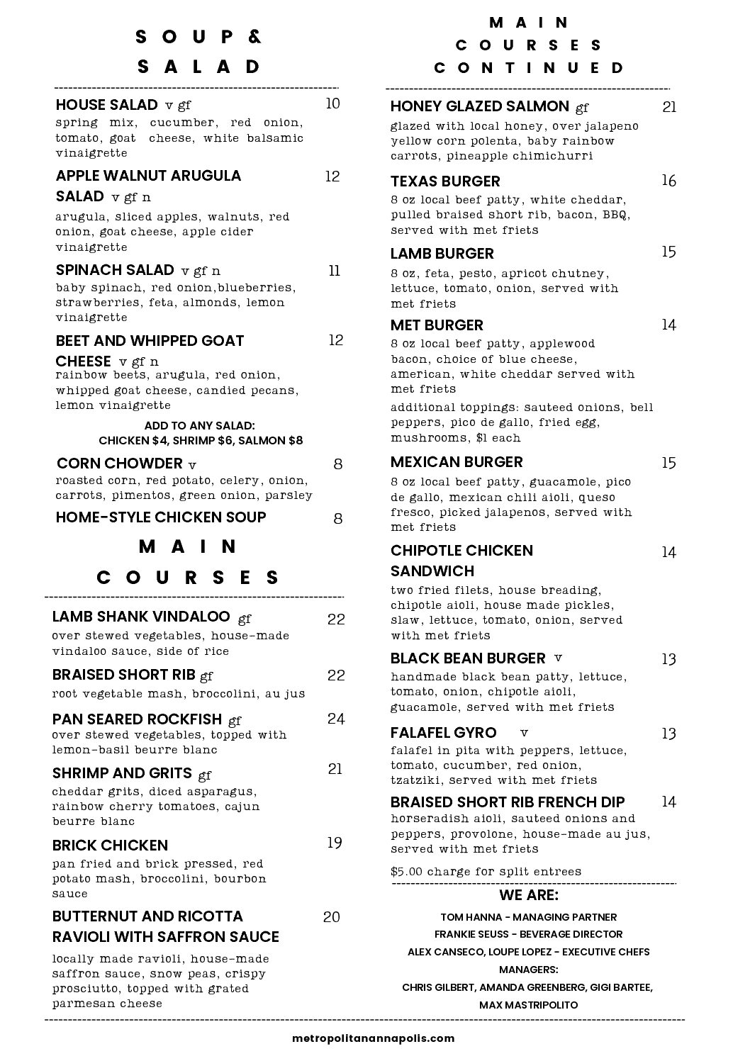 METRO – KITCHEN &amp; LOUNGE