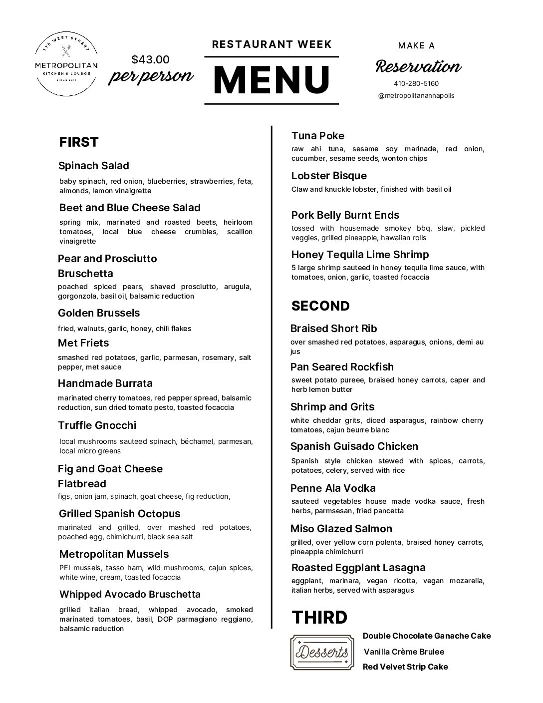 Restaurant Week 2026